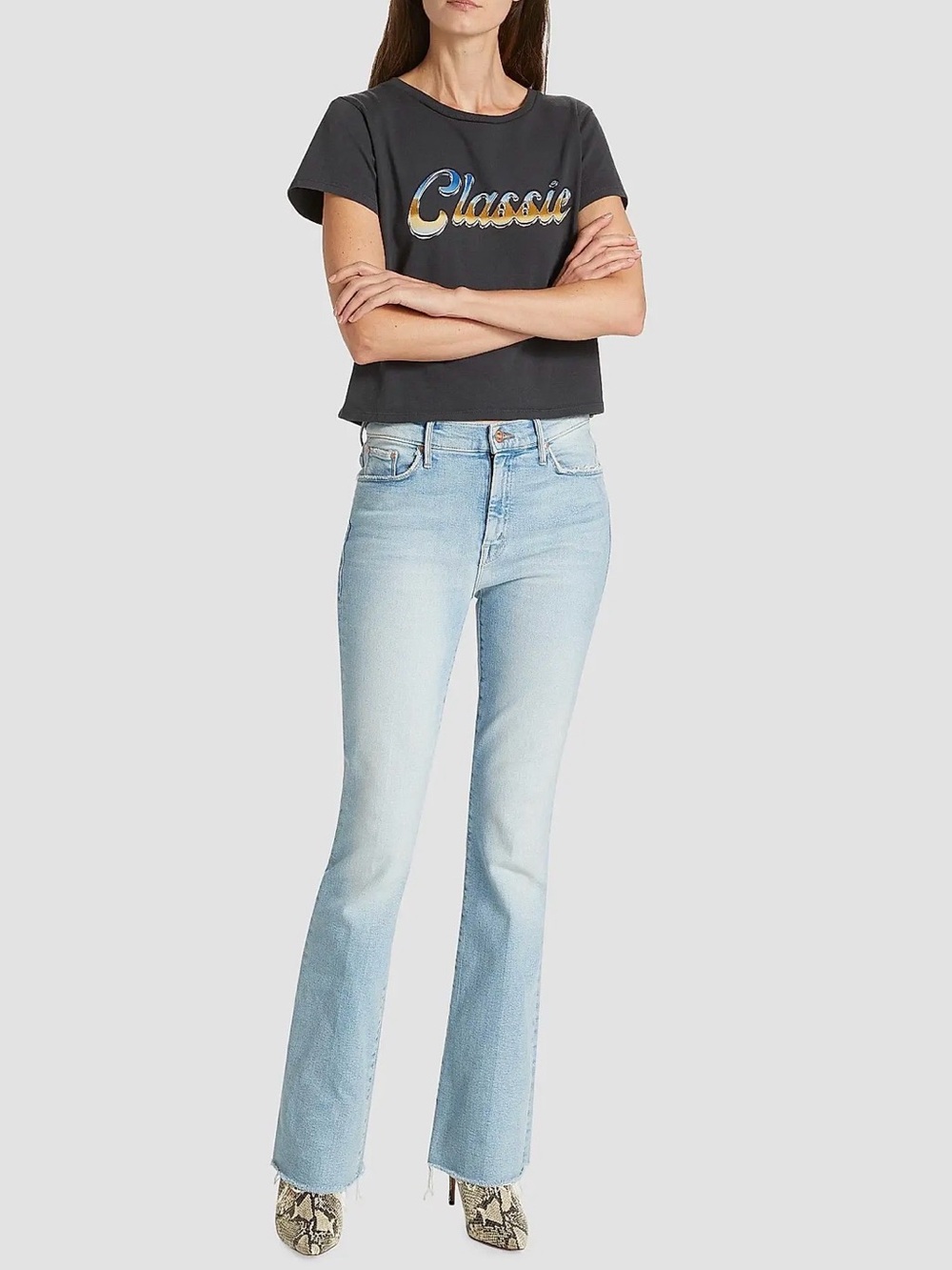 Mother Weekender Fray Mid-Rise Flared Jeans Size 27 - California Cruiser